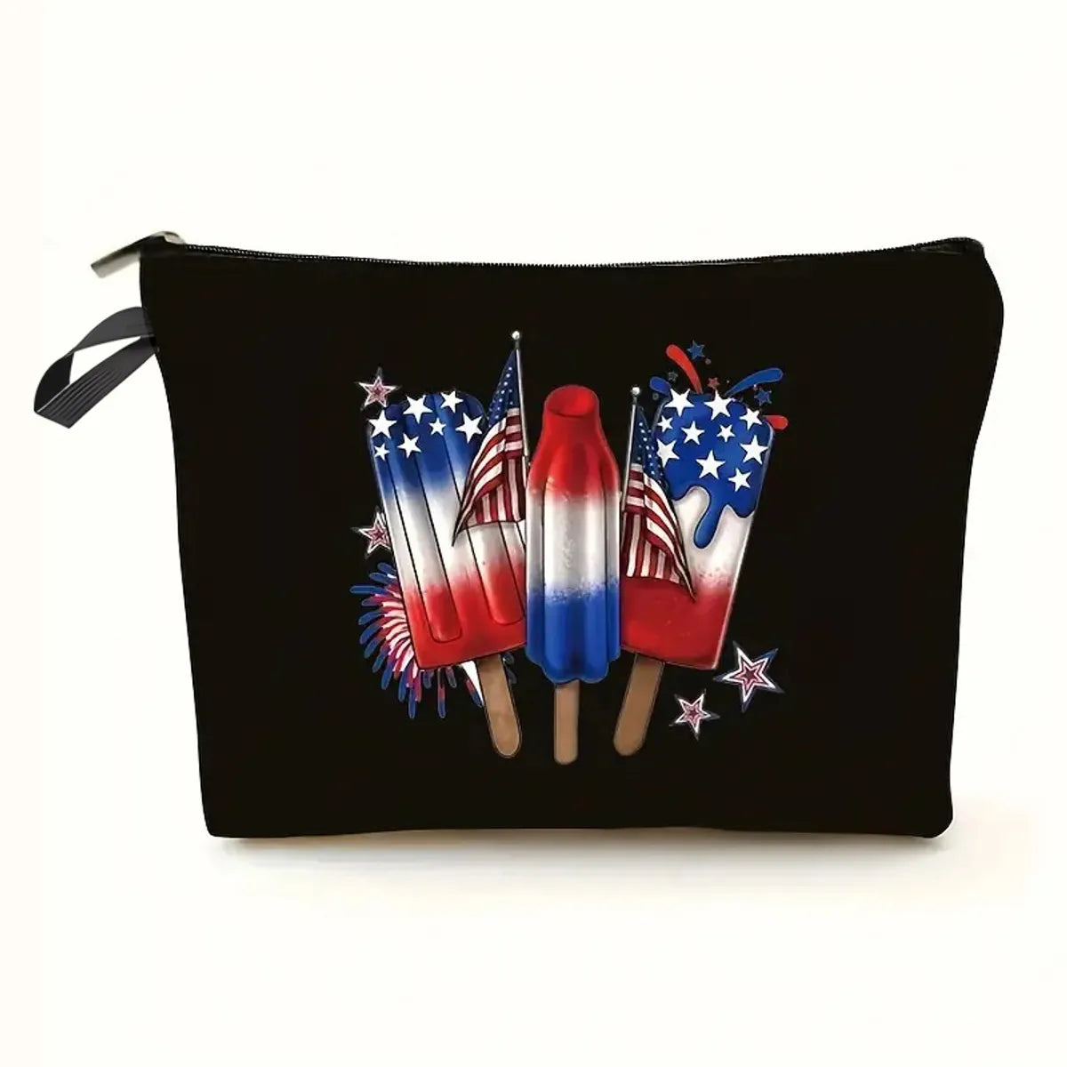 Basic National Flag Linen Square Makeup Bags