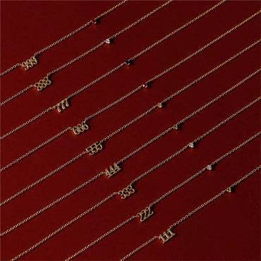 Basic Number Titanium Steel Plating 18k Gold Plated Necklace