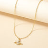 Basic Planet Alloy Plating Inlay Rhinestones Women'S Pendant Necklace