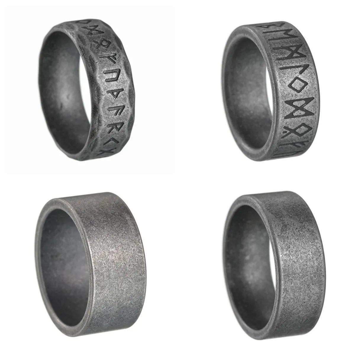 Basic Punk Classic Style Geometric 201 Stainless Steel Men'S Rings