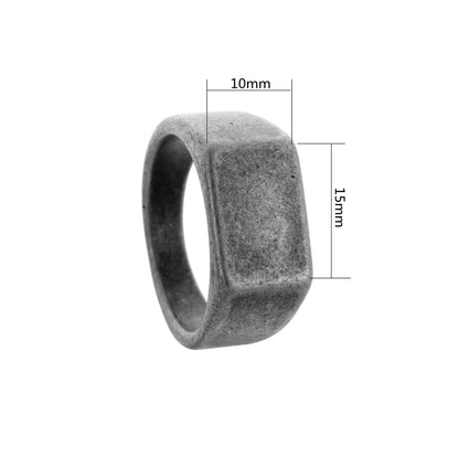 Basic Punk Classic Style Geometric 201 Stainless Steel Men'S Rings