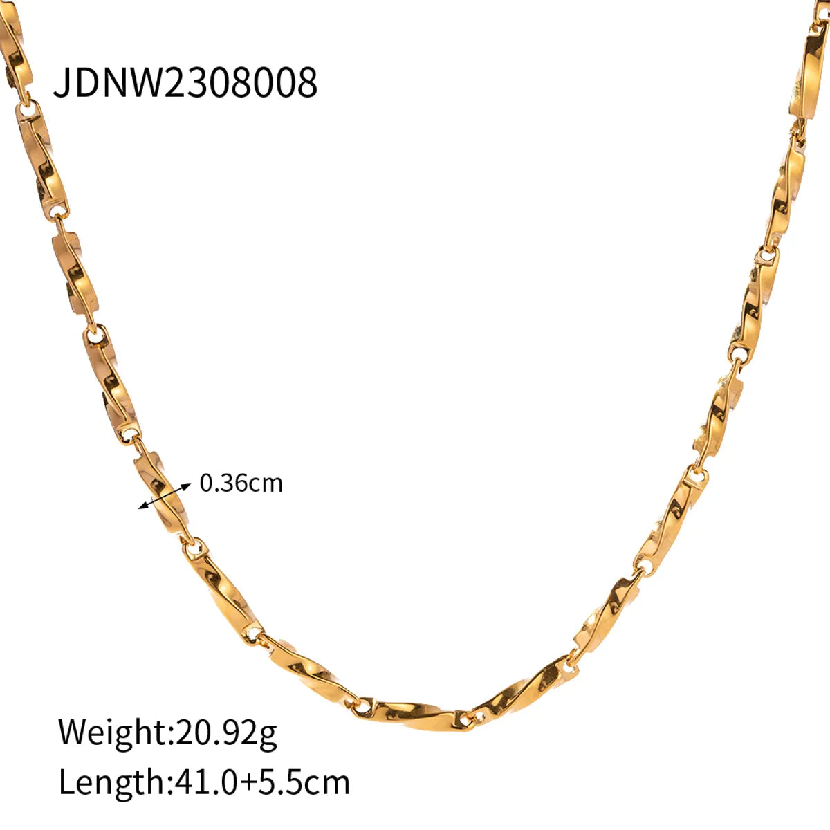 Wholesale Jewelry Basic Retro Solid Color 304 Stainless Steel Plating Bracelets Necklace