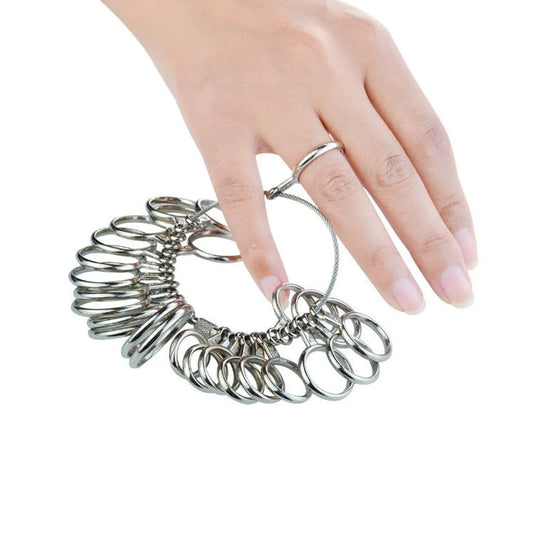 Basic Round Alloy Unisex Ring Size Measuring Loop 1 Piece