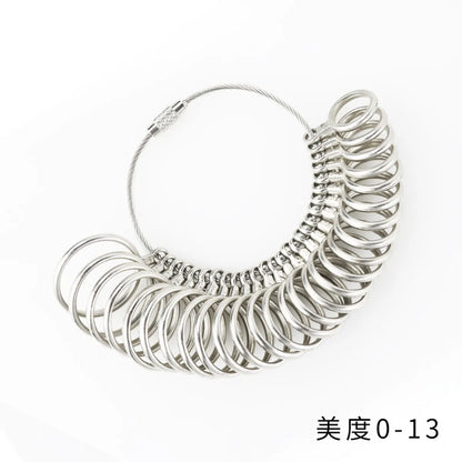 Basic Round Alloy Unisex Ring Size Measuring Loop 1 Piece