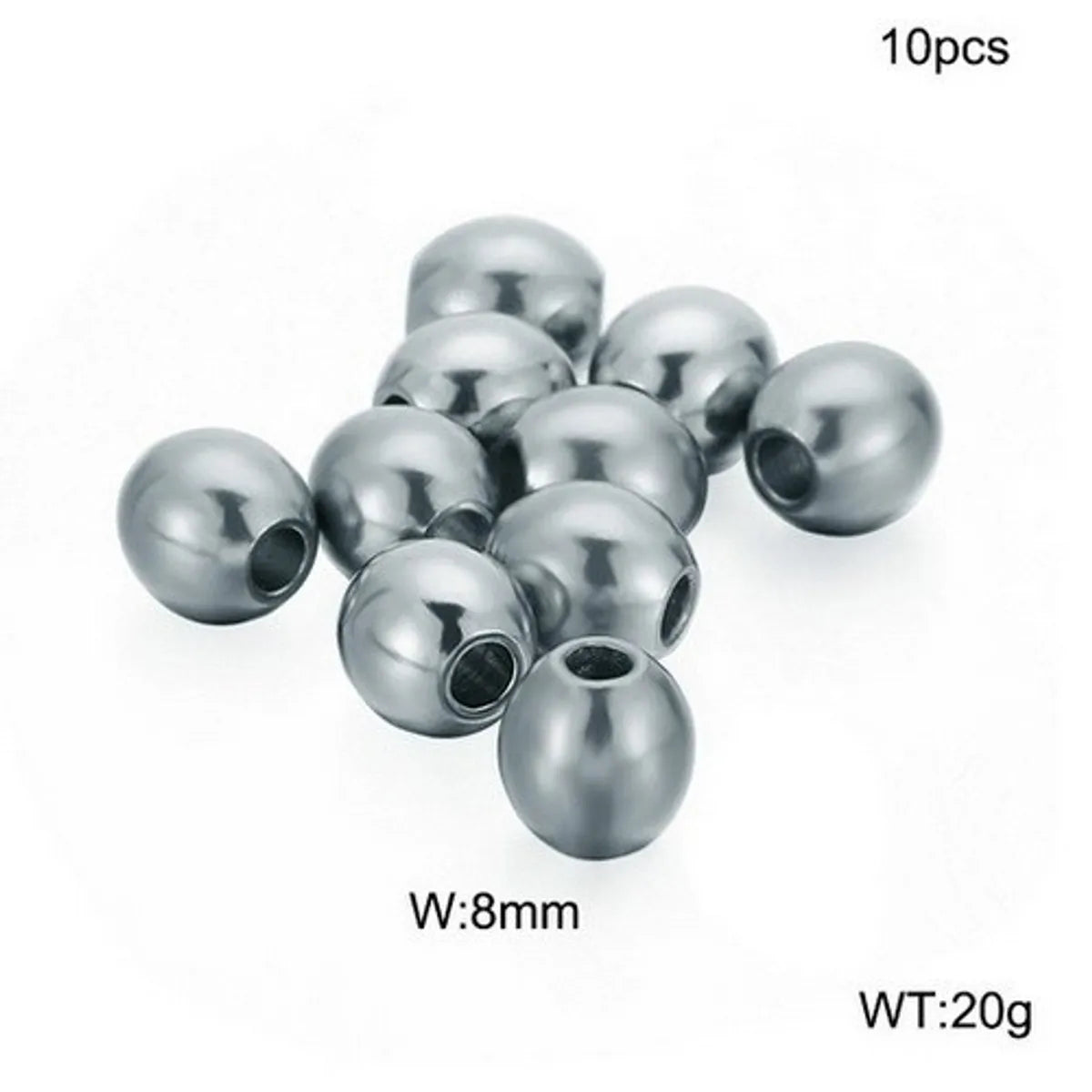 10 Pieces Stainless Steel Round