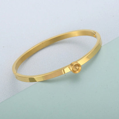 Basic Round Stainless Steel Plating Bangle