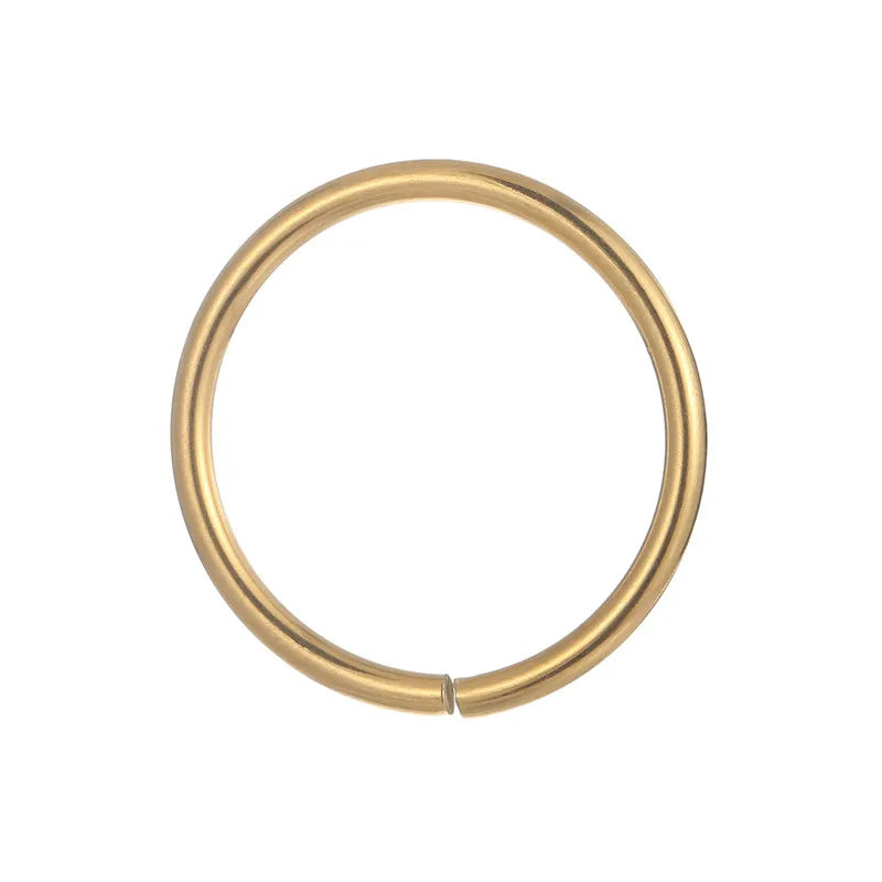 1 Piece Stainless Steel 18K Gold Plated Round