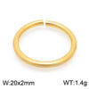 1 Piece Stainless Steel 18K Gold Plated Round