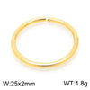 1 Piece Stainless Steel 18K Gold Plated Round