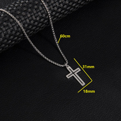 Basic Simple Style Classic Style Cross 201 Stainless Steel Unisex Pendant Necklace