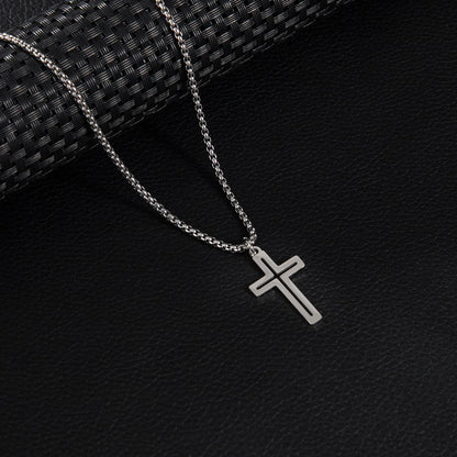 Basic Simple Style Classic Style Cross 201 Stainless Steel Unisex Pendant Necklace