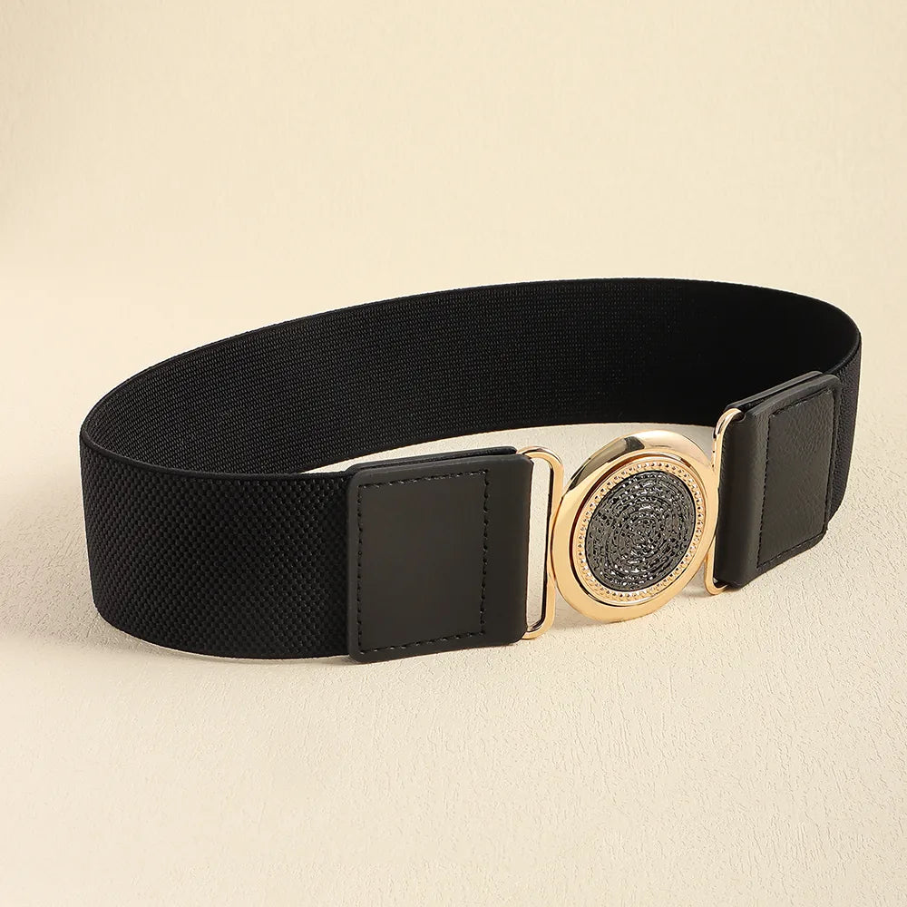 Basic Simple Style Classic Style Geometric Pu Leather Cloth Women'S Leather Belts