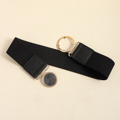 Basic Simple Style Classic Style Geometric Pu Leather Cloth Women'S Leather Belts