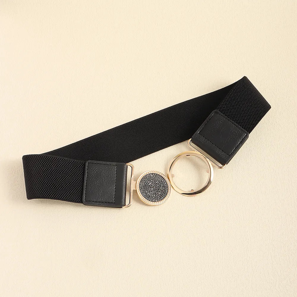 Basic Simple Style Classic Style Geometric Pu Leather Cloth Women'S Leather Belts