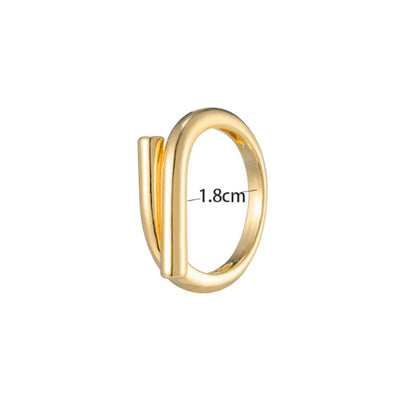 Basic Simple Style Classic Style Geometric Solid Color Alloy Wholesale Rings