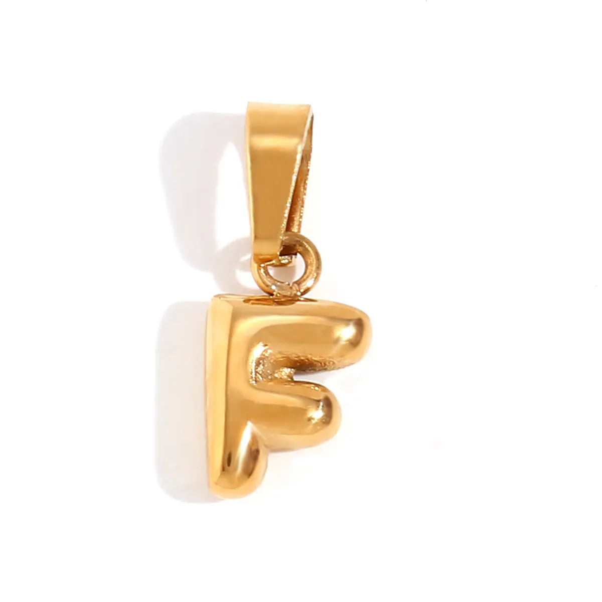 1 Piece 304 Stainless Steel 18K Gold Plated Letter Polished Pendant