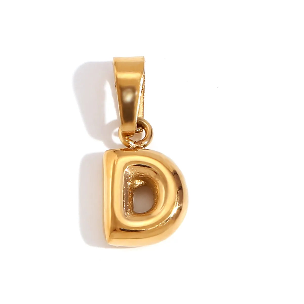 1 Piece 304 Stainless Steel 18K Gold Plated Letter Polished Pendant