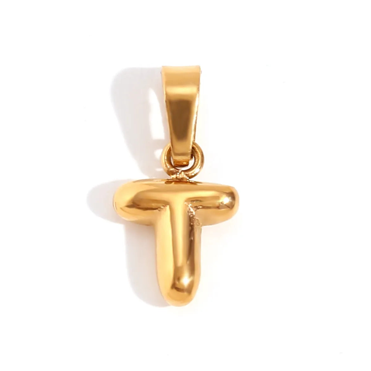 1 Piece 304 Stainless Steel 18K Gold Plated Letter Polished Pendant