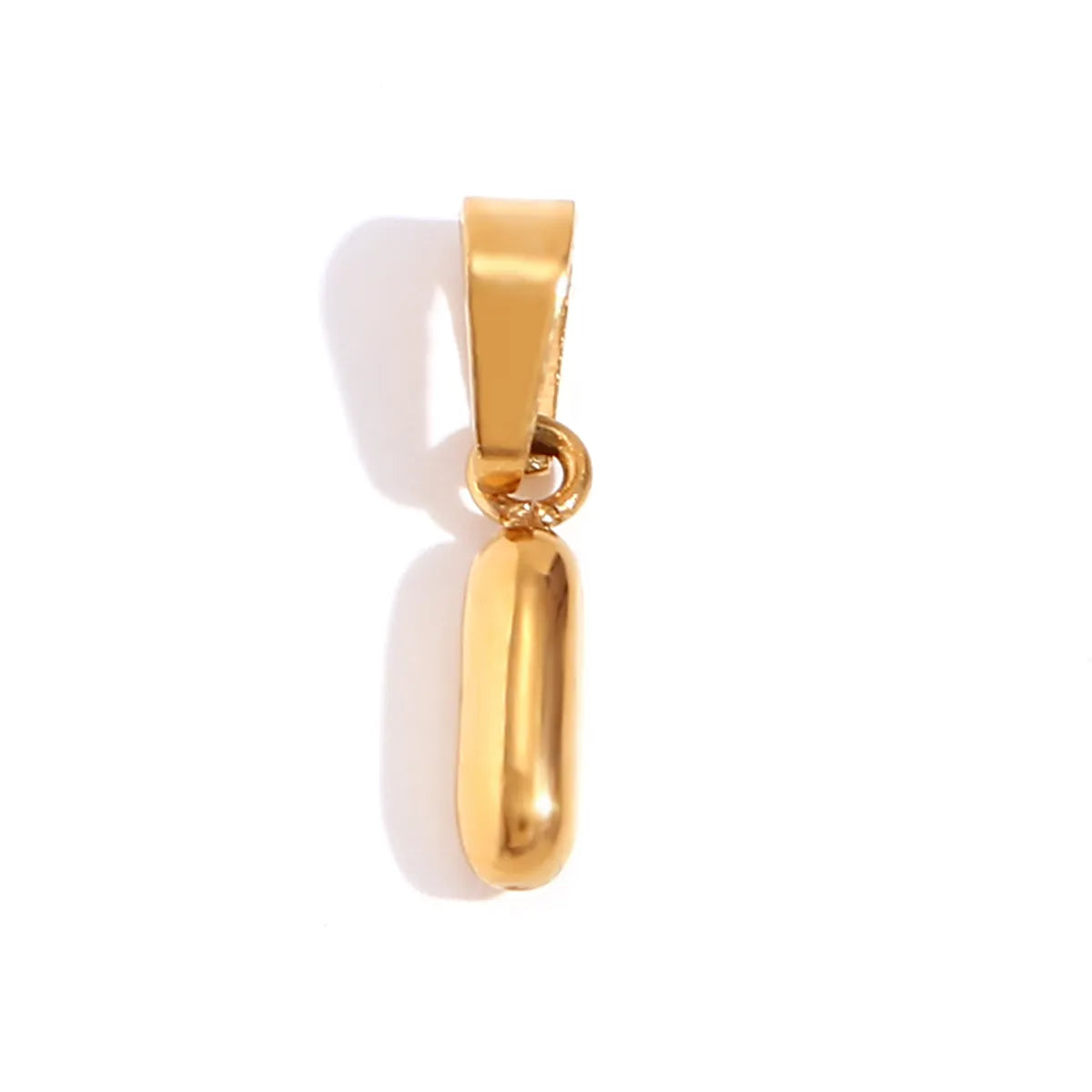 1 Piece 304 Stainless Steel 18K Gold Plated Letter Polished Pendant