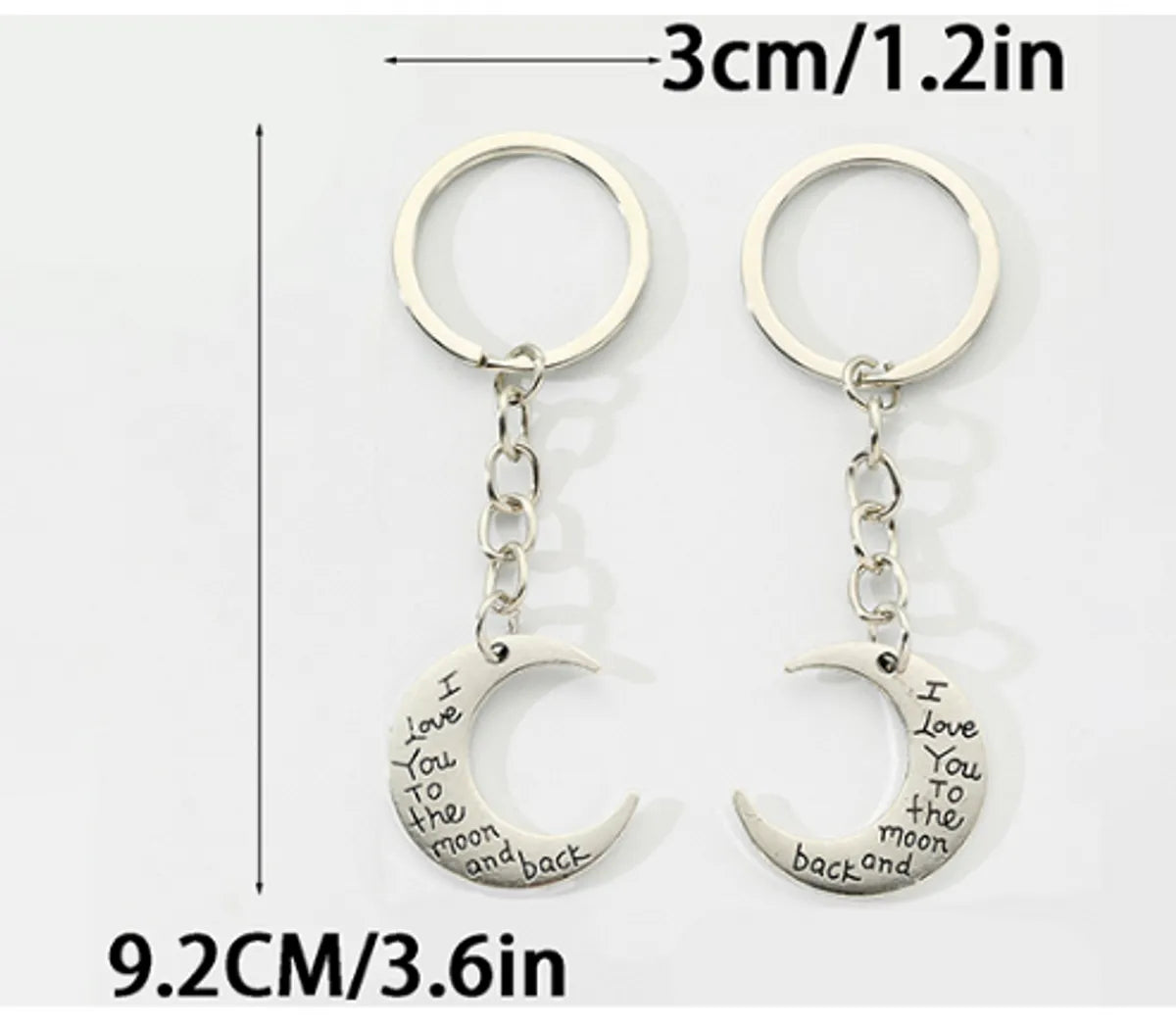 Basic Simple Style Classic Style Moon Heart Shape Alloy Plating Valentine'S Day Bag Pendant Keychain