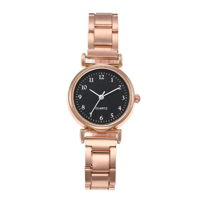 Basic Simple Style Classic Style Round Single Folding Buckle Quartz Women'S Watches