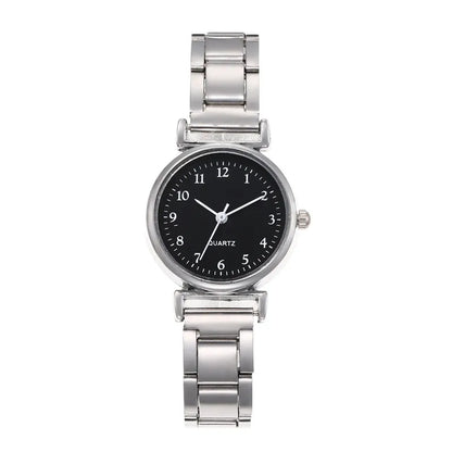 Basic Simple Style Classic Style Round Single Folding Buckle Quartz Women'S Watches