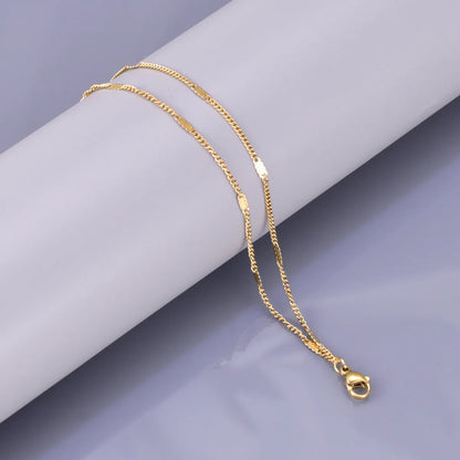 Basic Simple Style Classic Style Solid Color 304 Stainless Steel Titanium Steel 18K Gold Plated Bracelets In Bulk