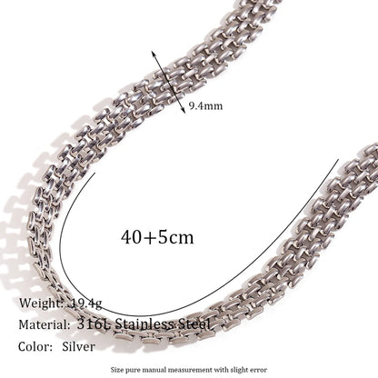 Basic Simple Style Classic Style Solid Color Stainless Steel Plating 18k Gold Plated Women's Necklace