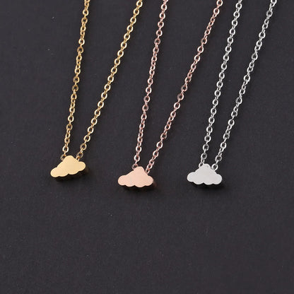 Basic Simple Style Clouds Titanium Steel Pendant Necklace