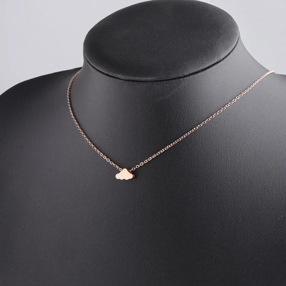 Basic Simple Style Clouds Titanium Steel Pendant Necklace