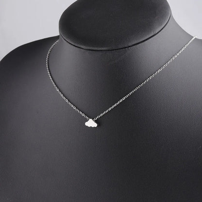 Basic Simple Style Clouds Titanium Steel Pendant Necklace