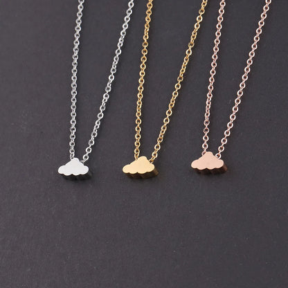 Basic Simple Style Clouds Titanium Steel Pendant Necklace