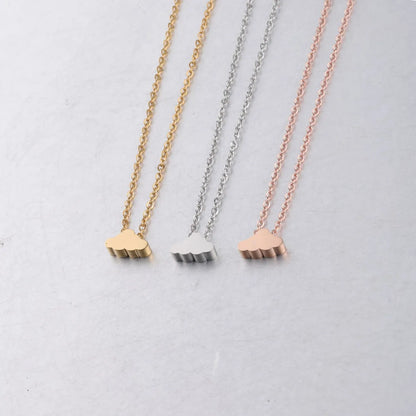 Basic Simple Style Clouds Titanium Steel Pendant Necklace