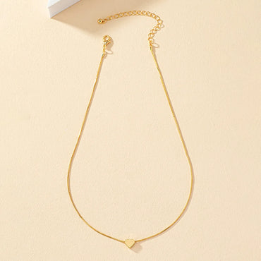 Basic Simple Style Commute Heart Shape Alloy Plating 14k Gold Plated Women'S Pendant Necklace