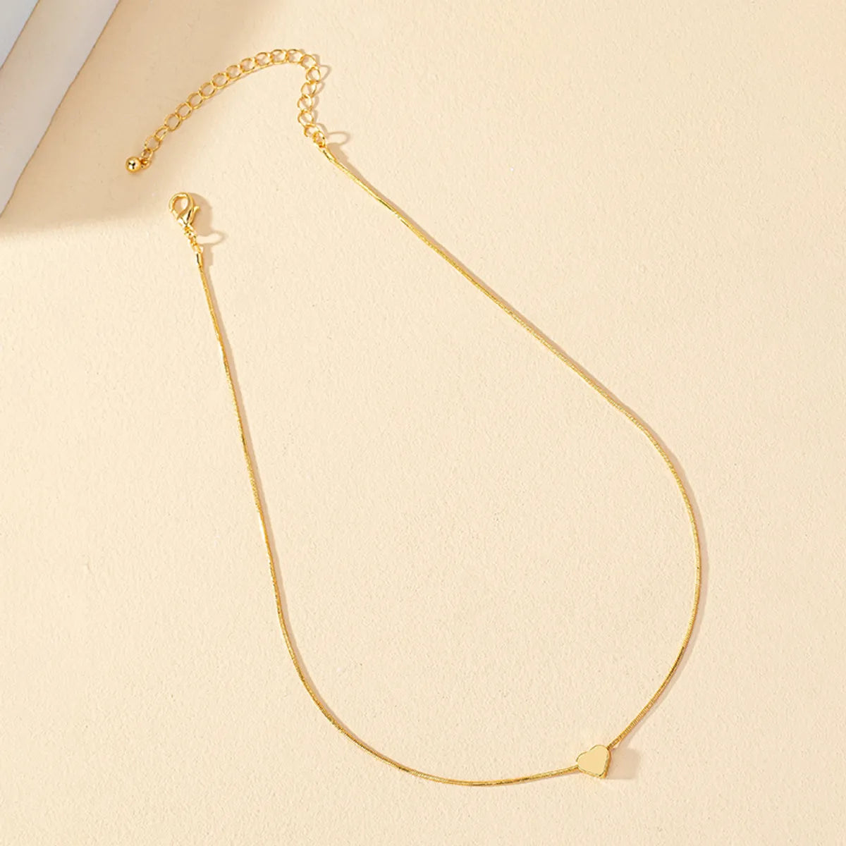 Basic Simple Style Commute Heart Shape Alloy Plating 14k Gold Plated Women'S Pendant Necklace