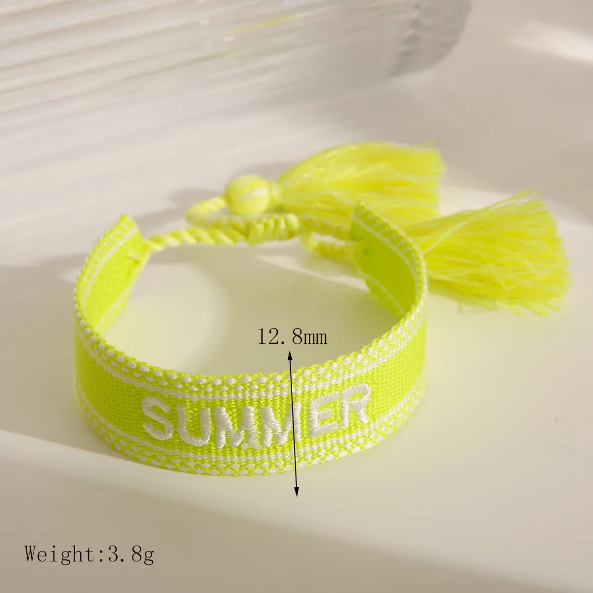 Basic Simple Style Letter Solid Color Polyester Wholesale Wristband