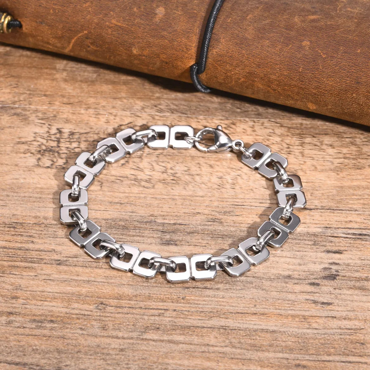 Basic Simple Style Number Solid Color 201 Stainless Steel Men'S Bracelets