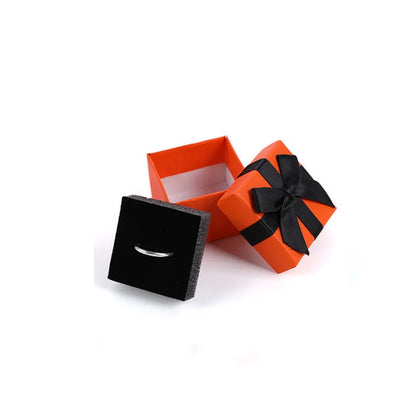 Basic Simple Style Solid Color Bow Knot Paper Jewelry Boxes