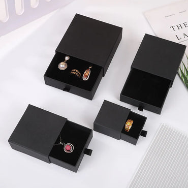 Basic Simple Style Solid Color Paper Jewelry Boxes