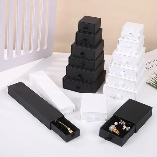 Basic Simple Style Solid Color Paper Jewelry Boxes