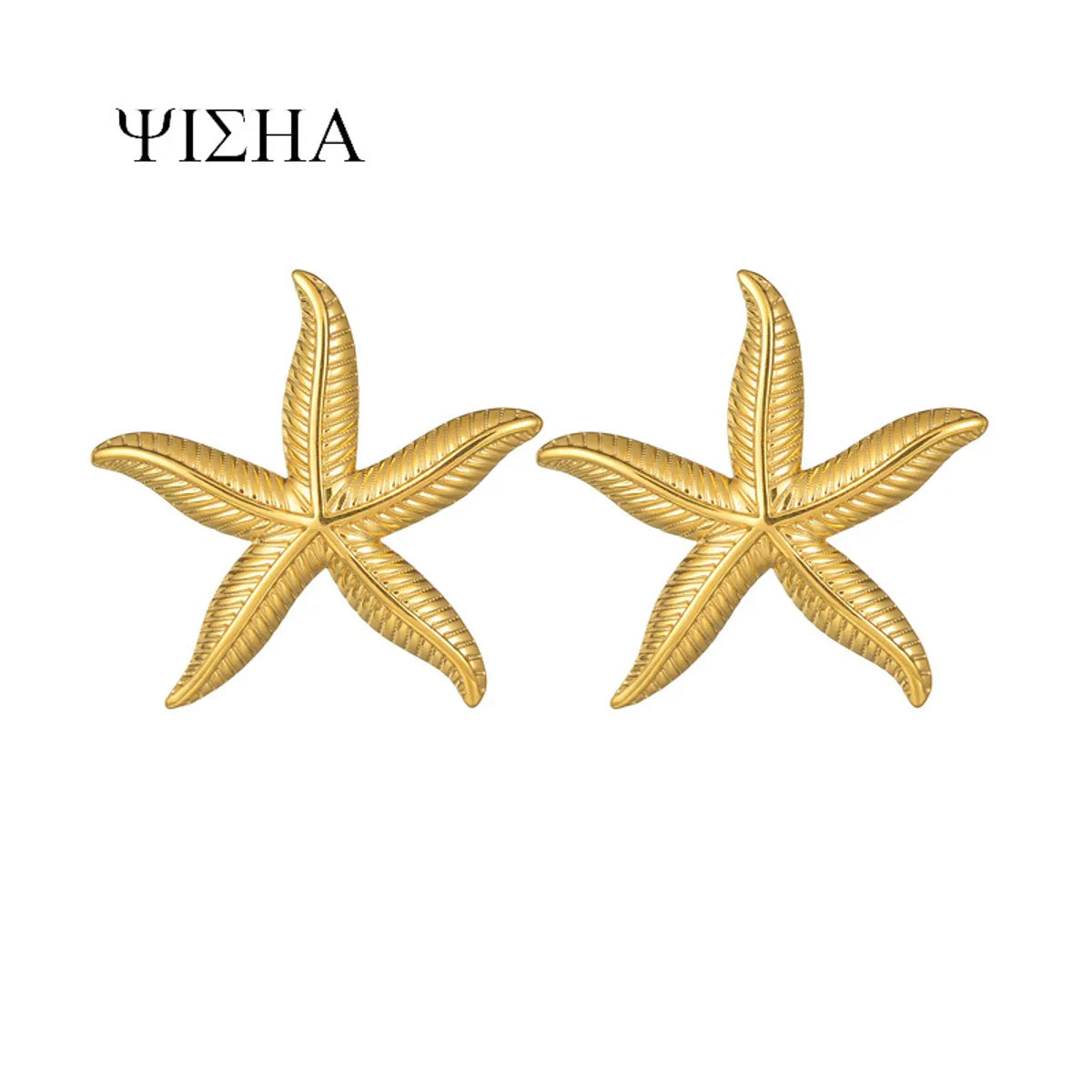 Basic Simple Style Starfish Plating Titanium Steel Ear Studs