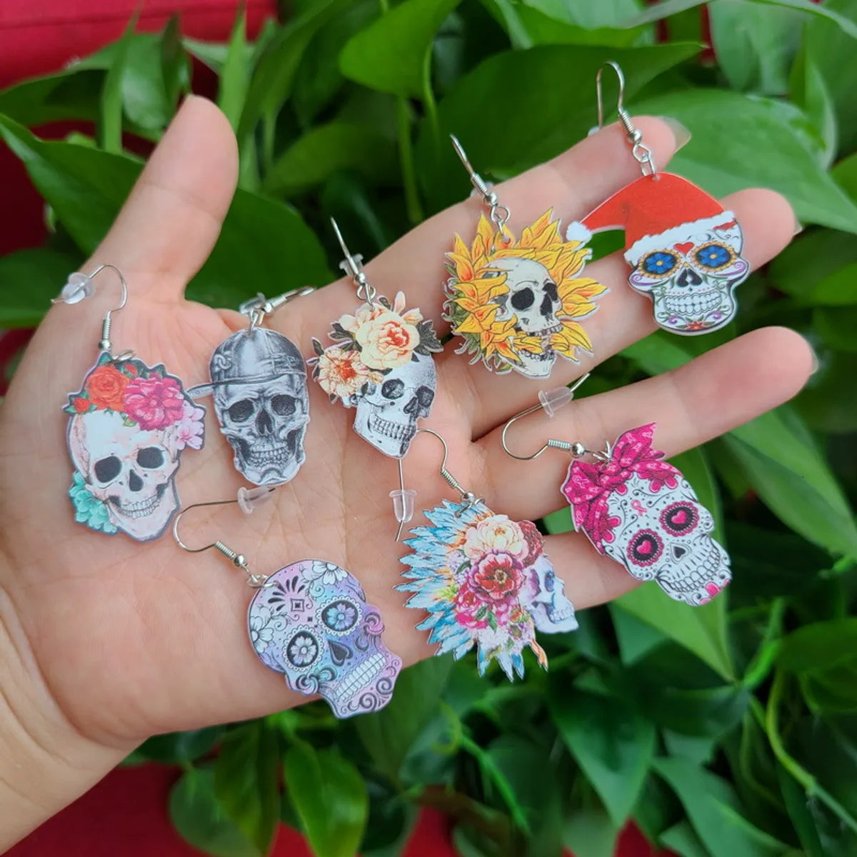 Basic Skull Arylic Patchwork Women'S Drop Earrings