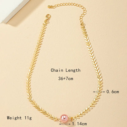 Basic Solid Color Alloy Plating 14k Gold Plated Women'S Choker