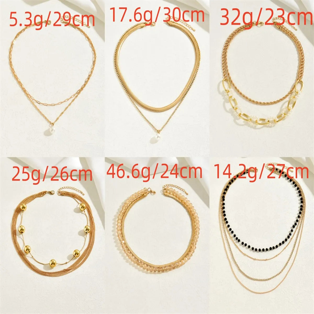 Basic Solid Color Alloy Plating Gold Plated Women's Necklace