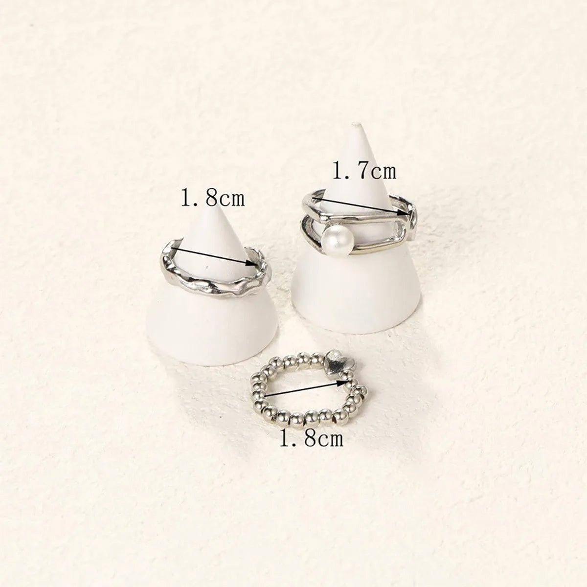 Basic Solid Color Alloy Plating Women's Open Rings