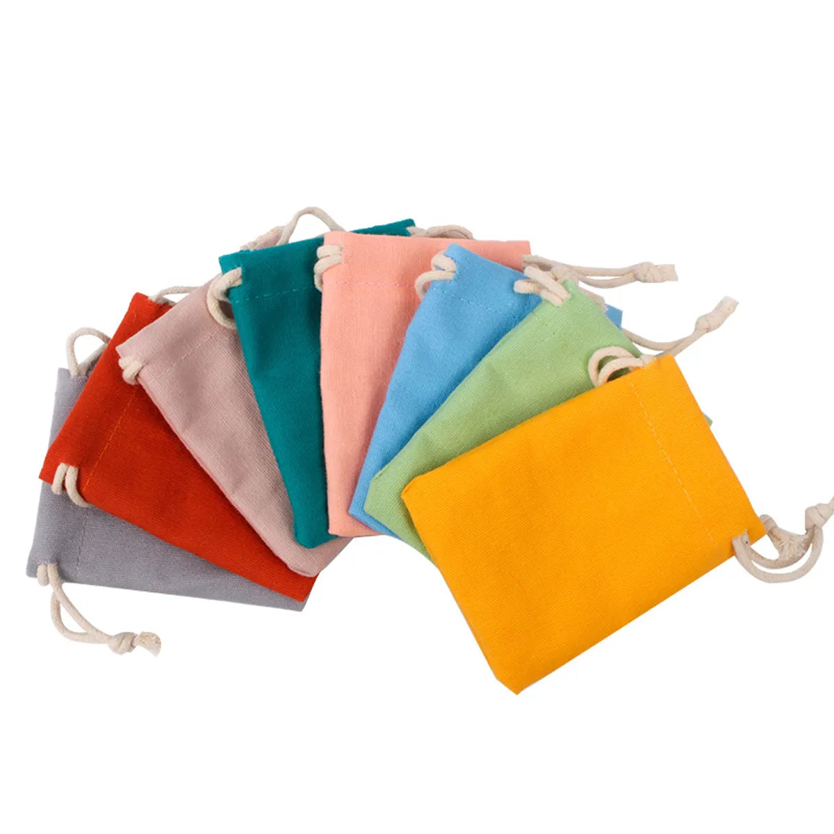 Basic Solid Color Cloth Drawstring Jewelry Packaging Bags 1 Piece