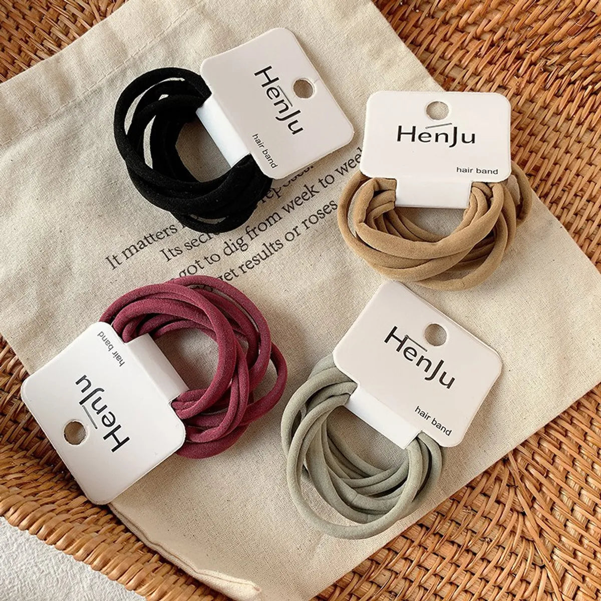 Basic Solid Color Cloth Rubber Band