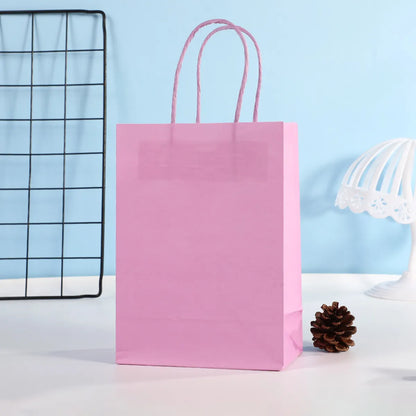 Basic Solid Color Paper Party Gift Bags