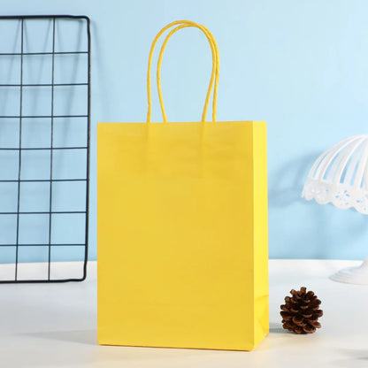 Basic Solid Color Paper Party Gift Bags