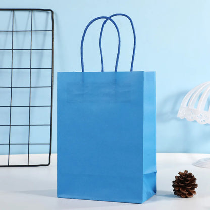 Basic Solid Color Paper Party Gift Bags